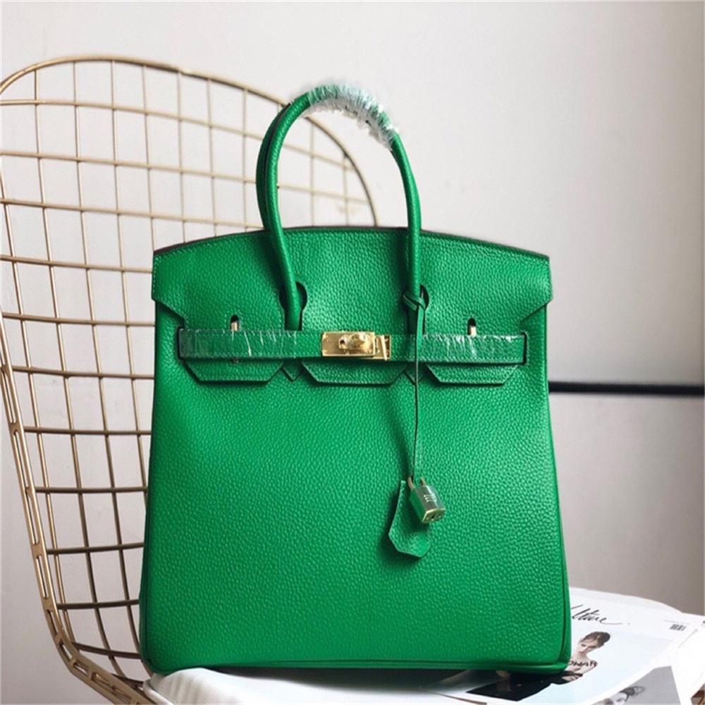 Hermes birkin 35 green handbag